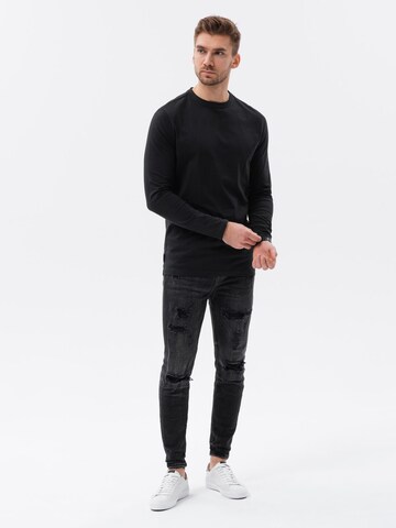 Ombre Shirt 'L138' in Zwart
