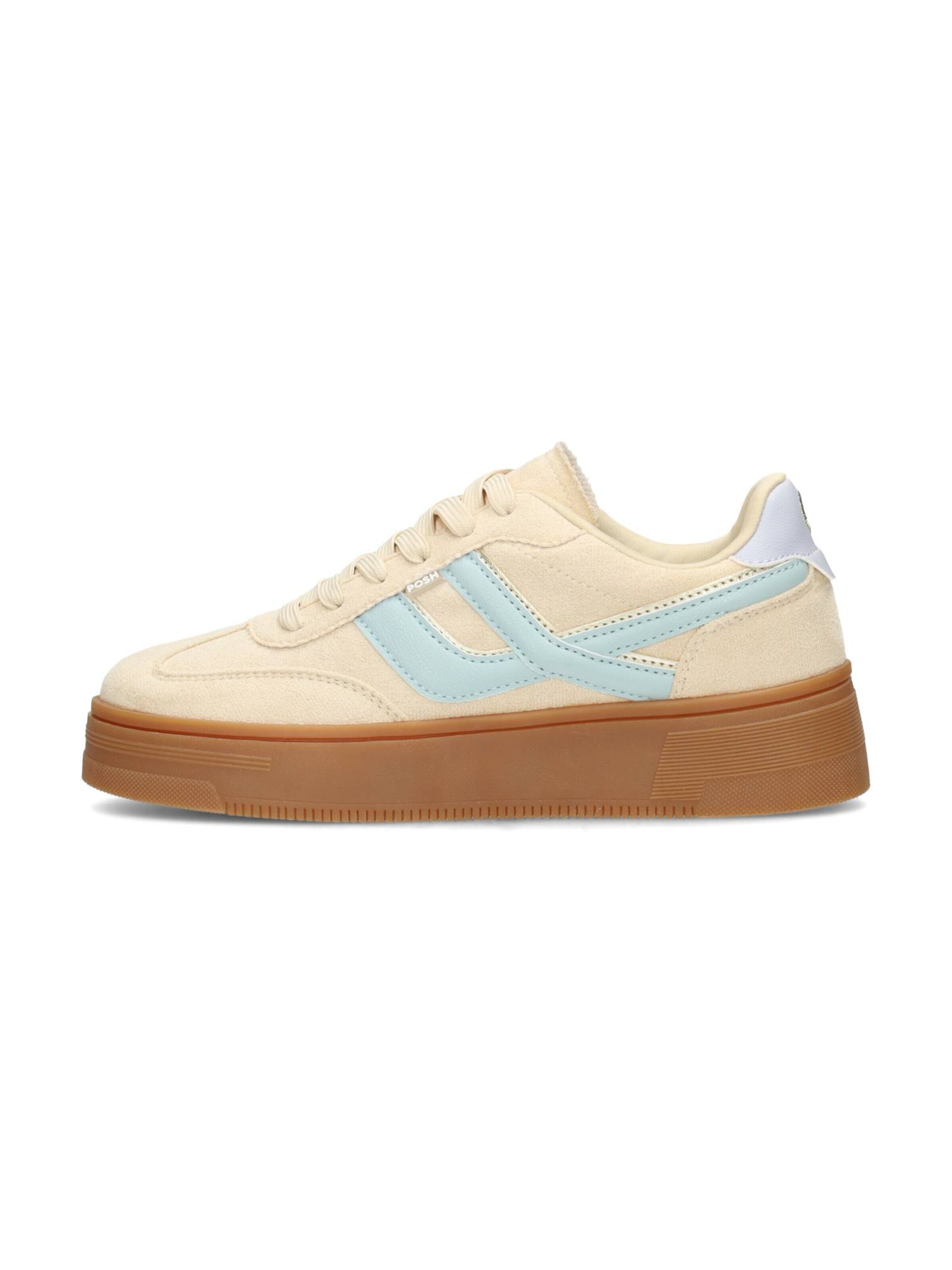 POSH by Poelman Platform trainers 'Georgia' in Beige: front
