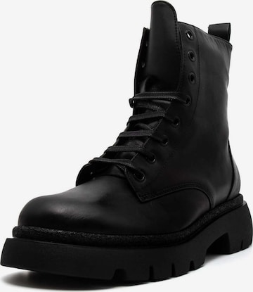 MELLUSO Lace-Up Ankle Boots in Black: front