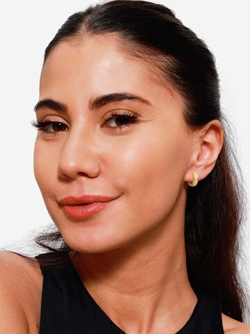 Boucles d'oreilles 'Hazel' Heideman en or : devant