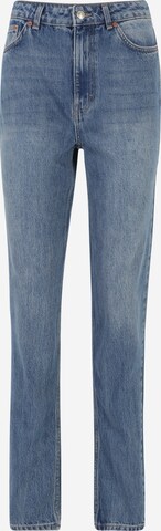 Topshop Tall Regular Jeans in Blue: front