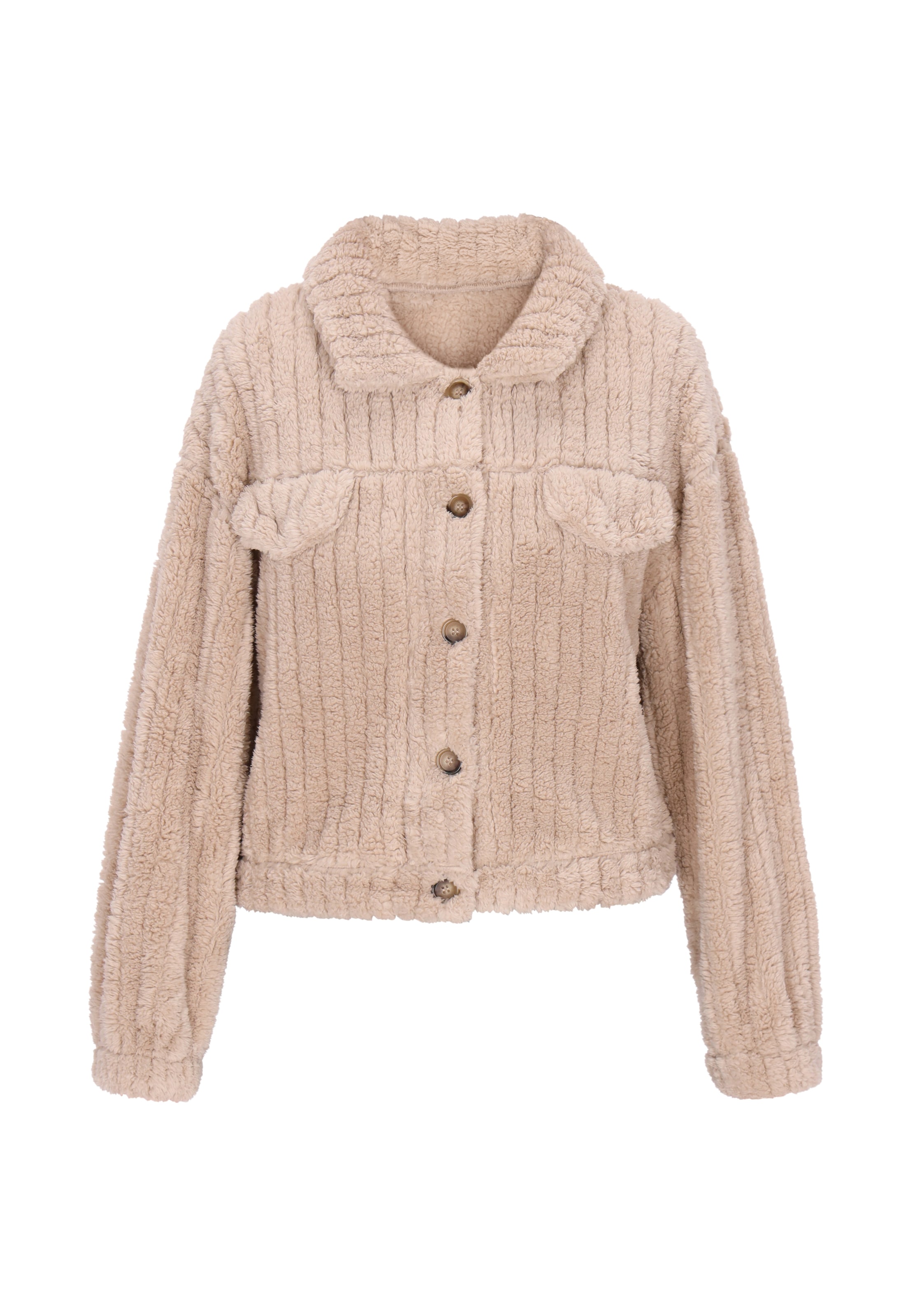 swirly Between-Season Jacket 'Back To School' in Green: front