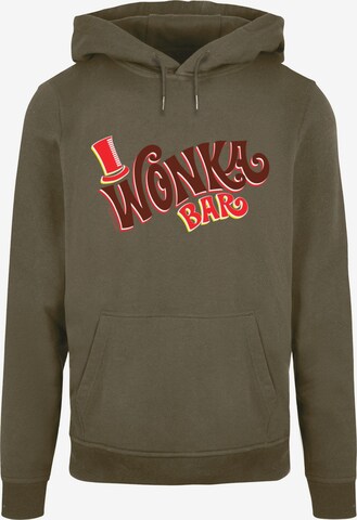 ABSOLUTE CULT Sweatshirt 'Willy Wonka - Bar' in Groen: voorkant