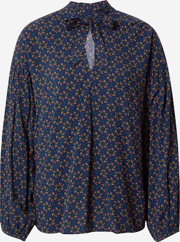 Blutsgeschwister Blouse 'Folkloristic Fairy' in Blauw: voorkant