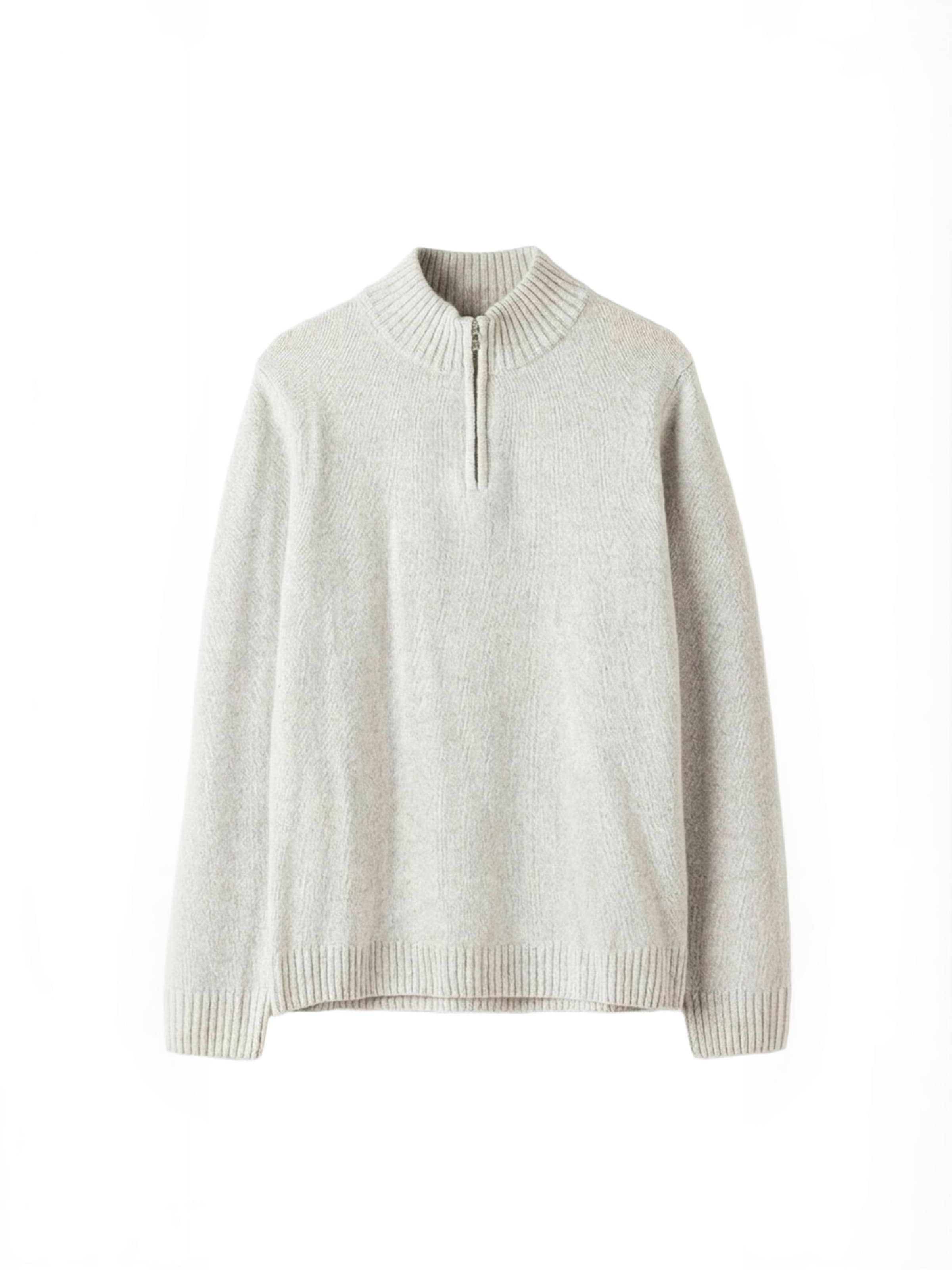 Holebrook Pullover ' Charles ' in Grau: Vorderseite