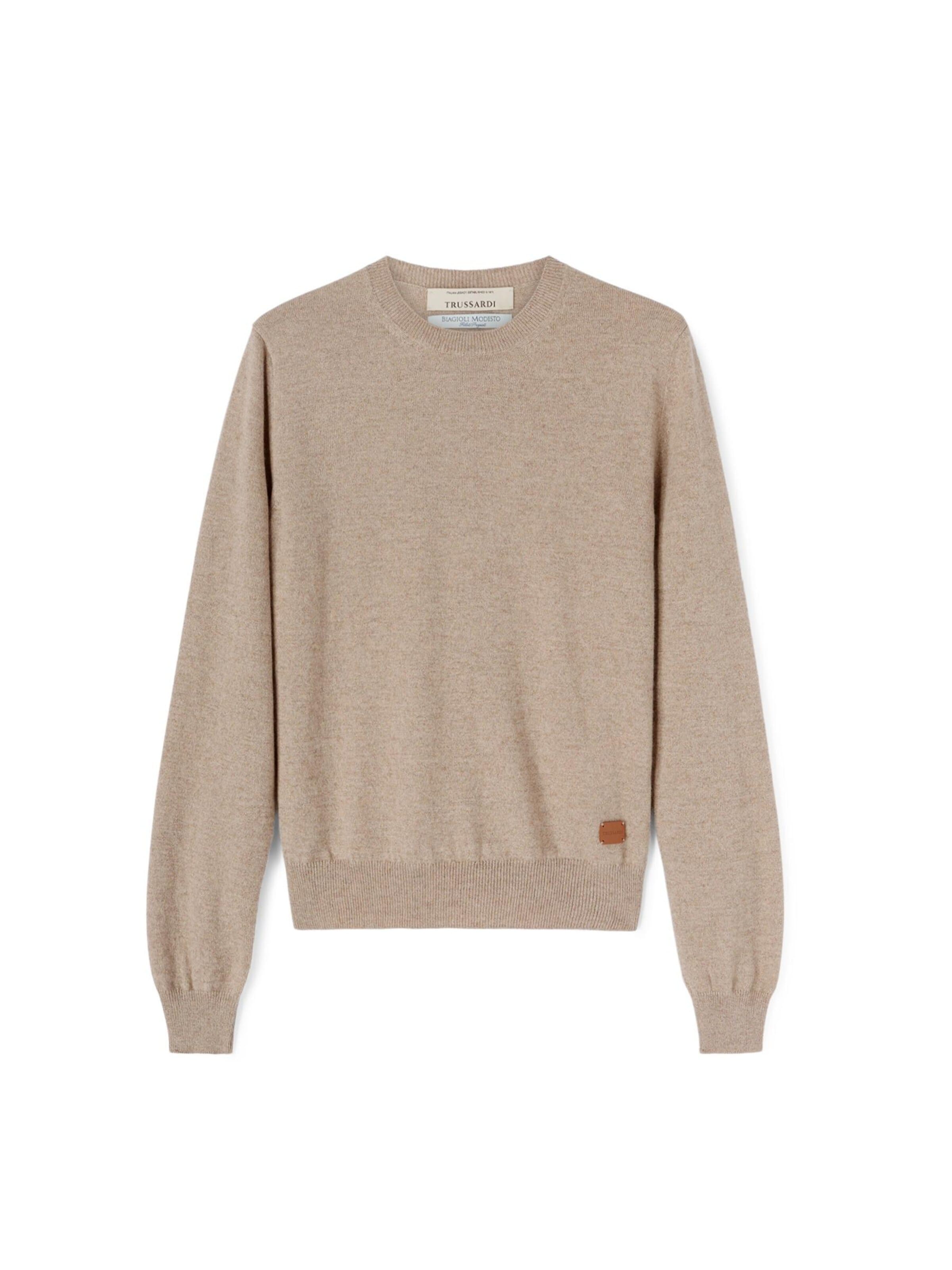 Trussardi Sweater in Beige: front