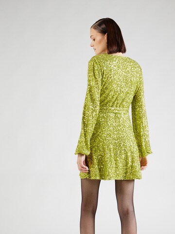 Robe de cocktail 'BAROL' Bardot en vert