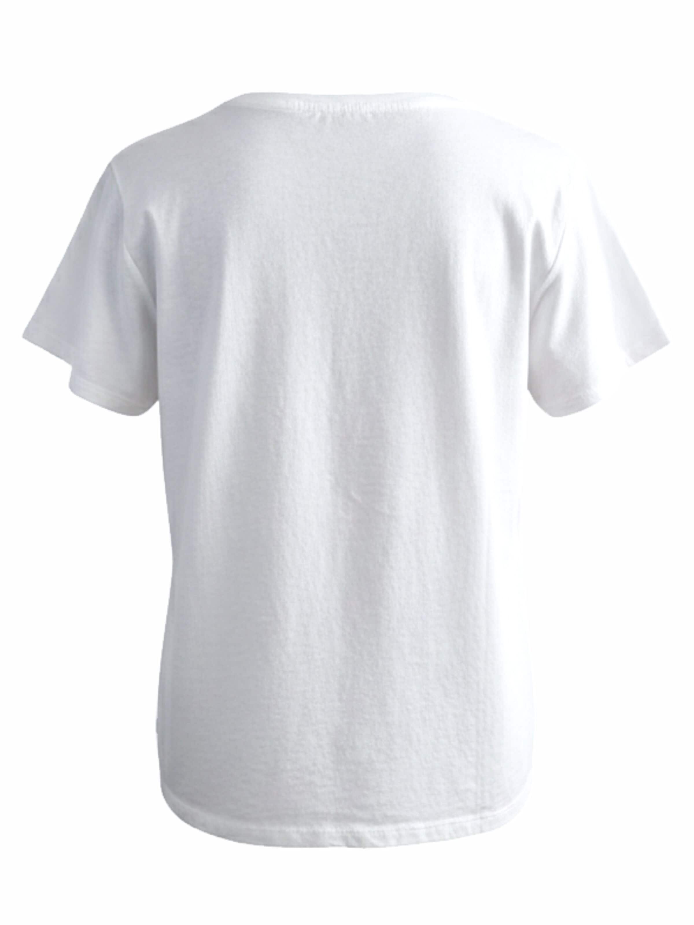 LIKS. Munich Shirt 'Tshirt mit Stickerei Keep the Feeling Gepard - PamelaC' in White