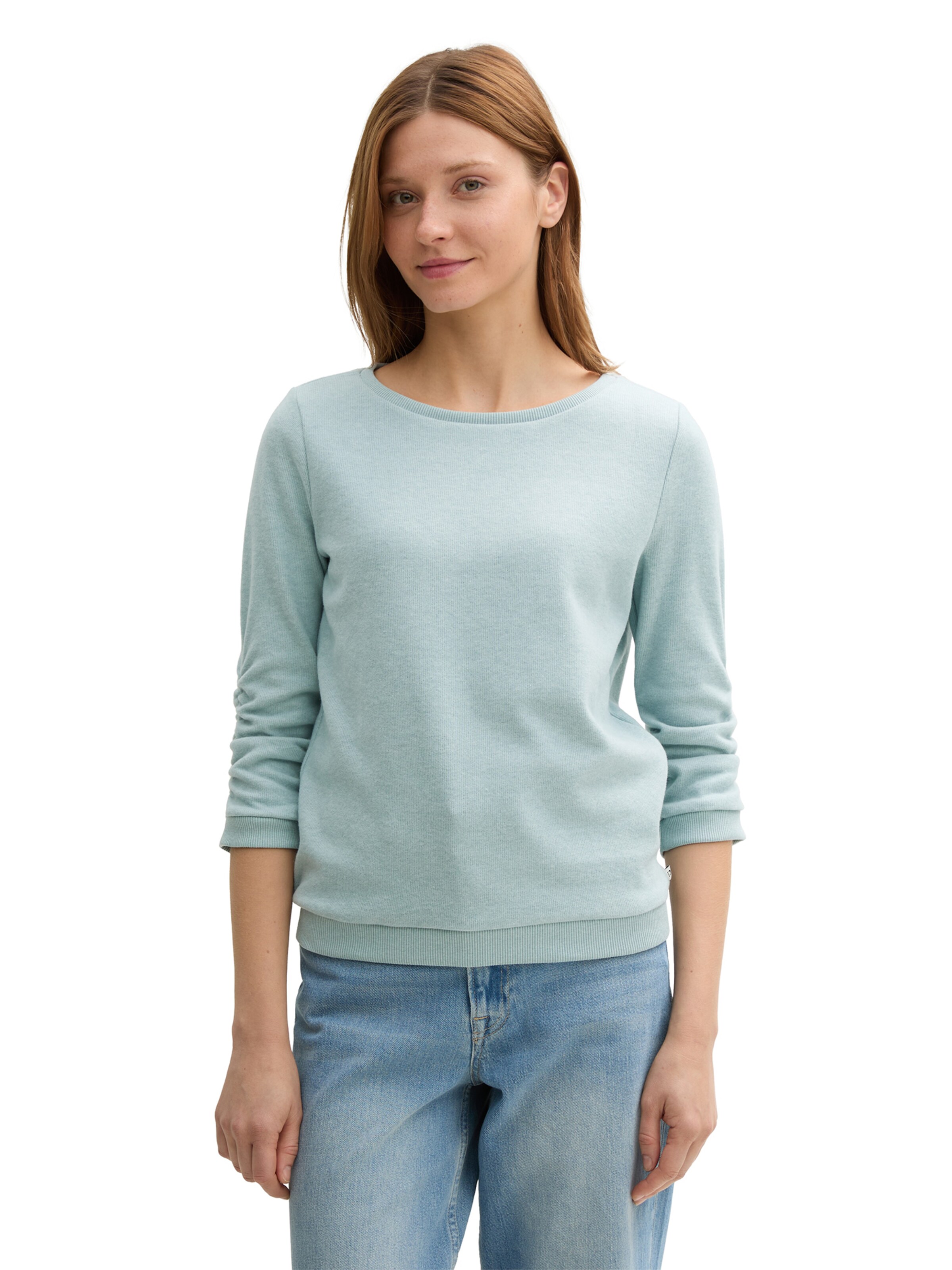 TOM TAILOR DENIM Sweatshirt in Grün: Vorderseite