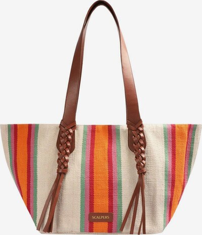 Scalpers Beach bag in Ecru / Light green / Orange / Fuchsia / Fire red, Item view