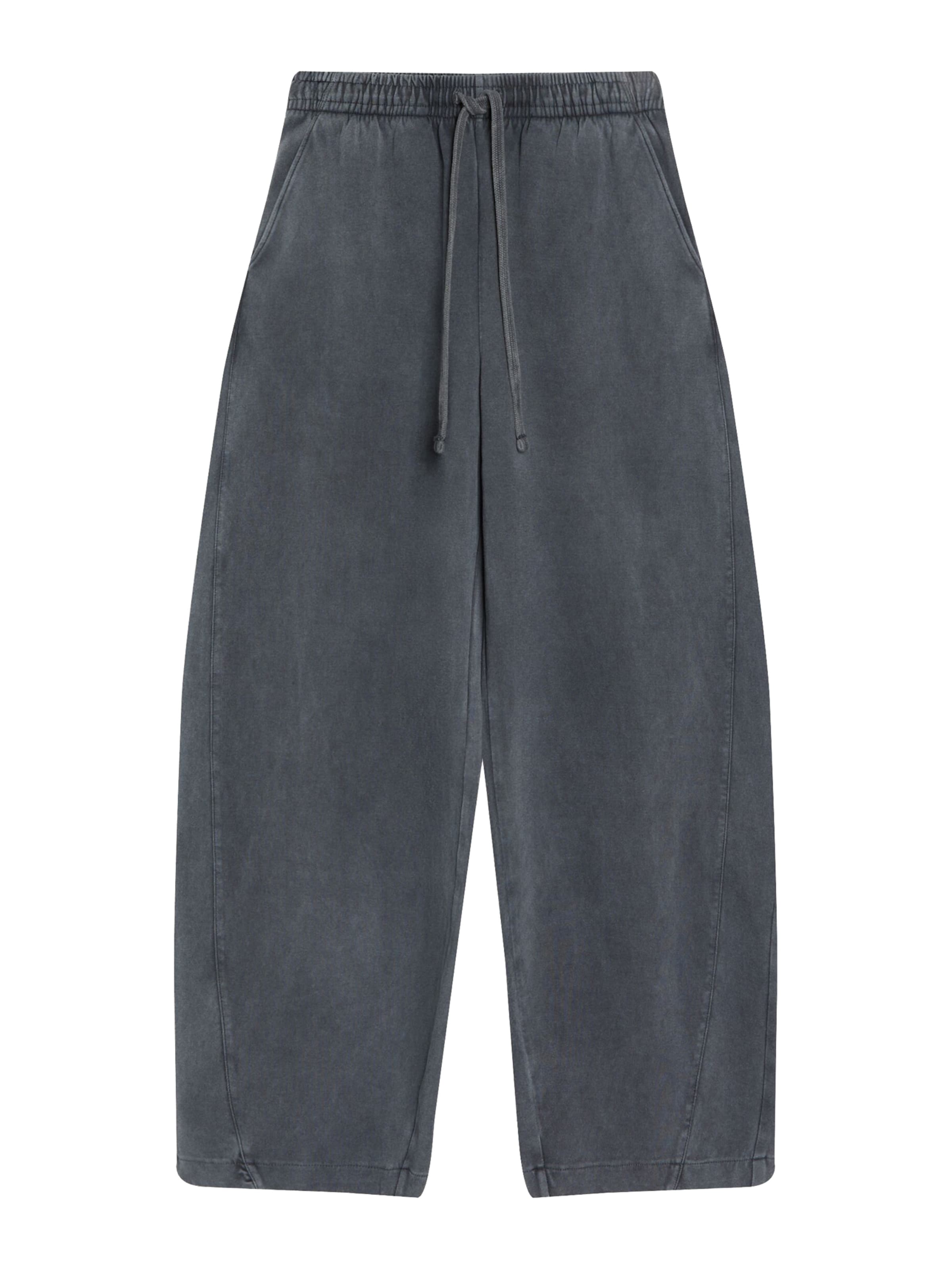 Pantaloni de la Bershka pe gri: față