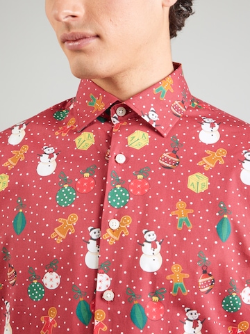 Lindbergh Klasický střih Košile – červená