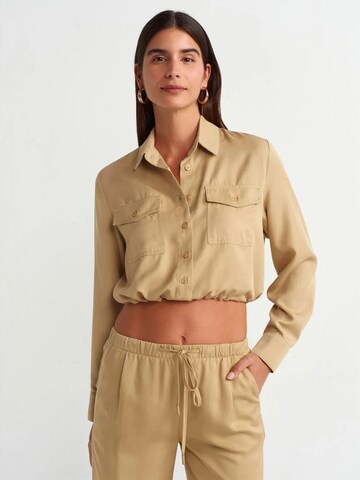 Camicia da donna di Dilvin in marrone: frontale