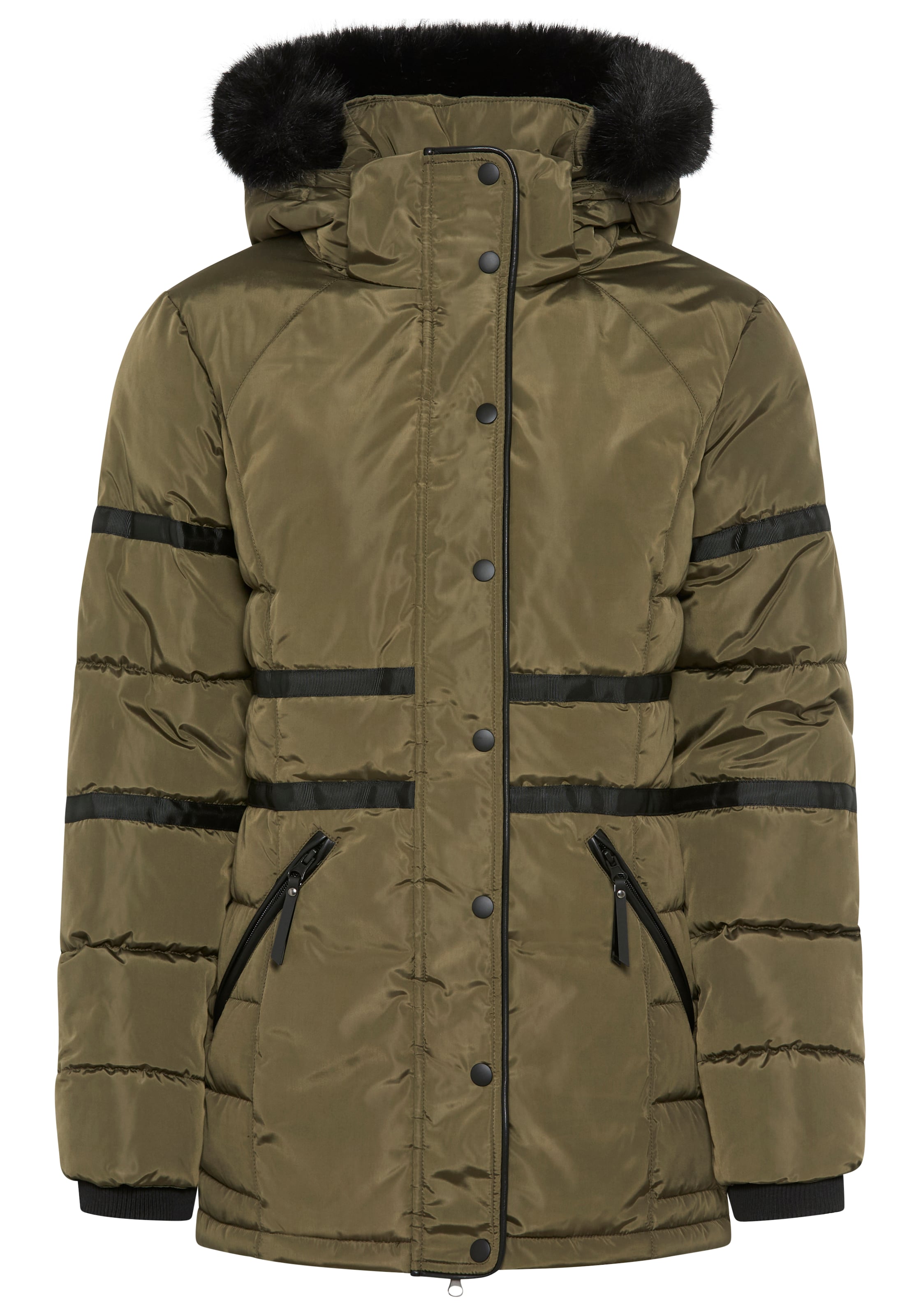 LAURA SCOTT Winterjacke in oliv / schwarz, Produktansicht