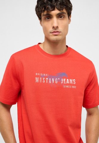 MUSTANG T-Shirt 'Austin' in Rot