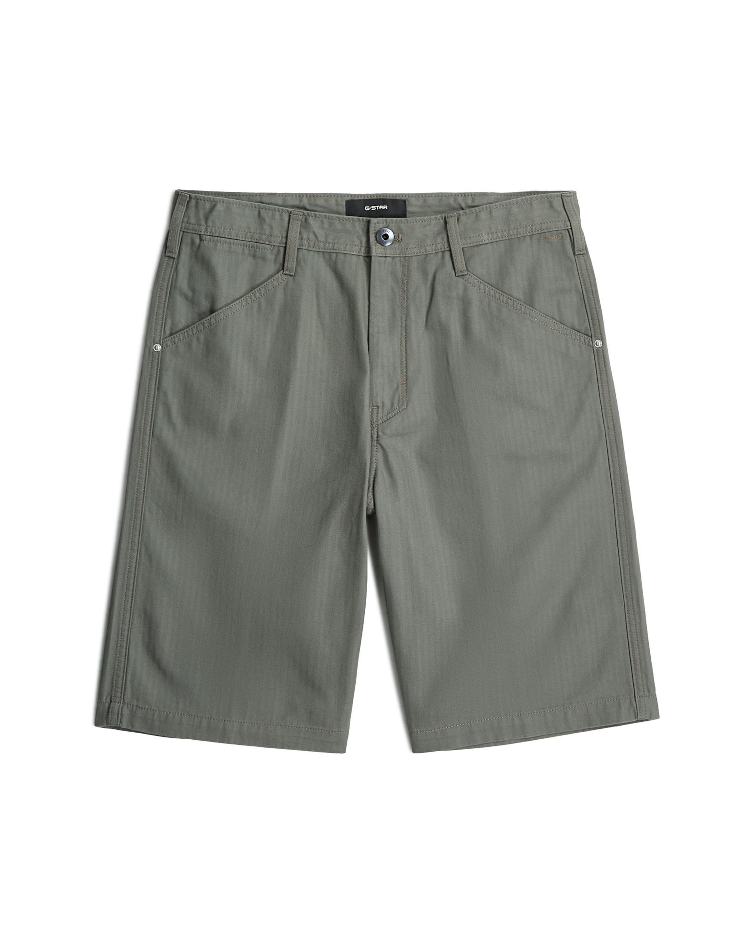G-STAR Broek '5-Pocket Relaxed Bermuda Short' in 24 in de kleur Groen, Productweergave