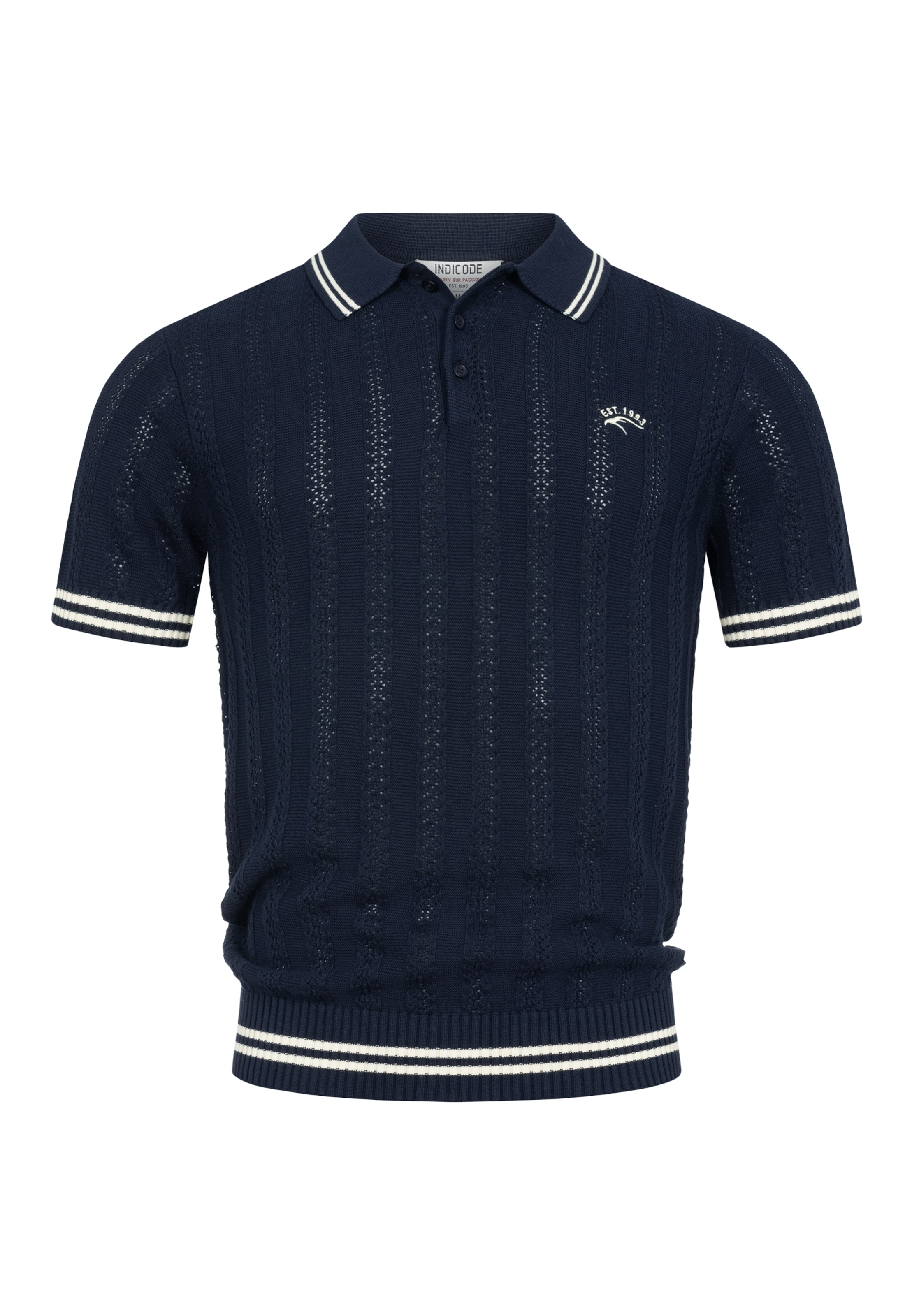 INDICODE JEANS Shirt 'INLuner' in de kleur Donkerblauw, Productweergave