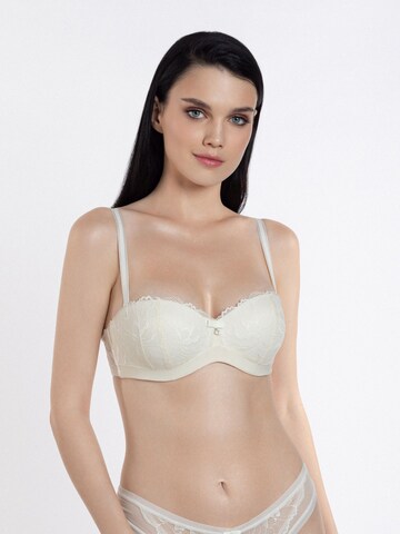 Marc & André Push-up Bra 'MYSTIC DAHLIA' in White: front