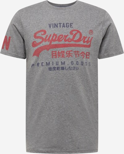 Superdry Skjorte i mørkeblå / gråmelert / rød, Produktvisning