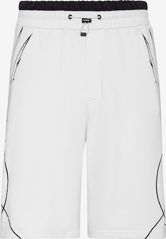 Plein Sport - Pantalón deportivo 'Scratch' en blanco: frente