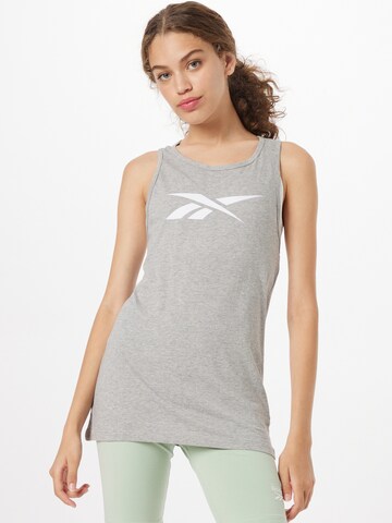 Reebok - Top desportivo em cinzento: frente