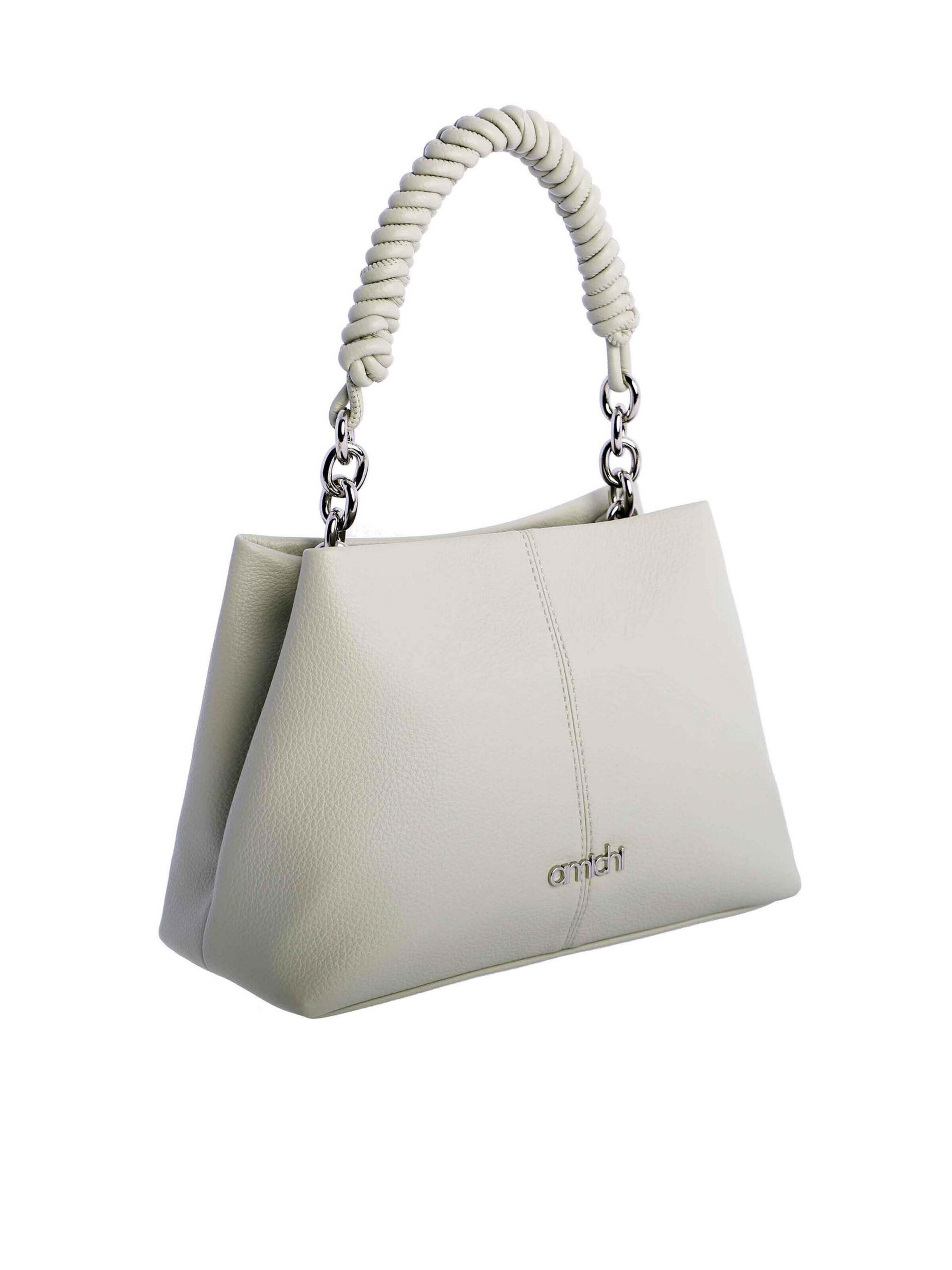 Amichi - Bolso de mano 'Bolso de mano para mujer Capri de piel sintética con cremallera' en azul