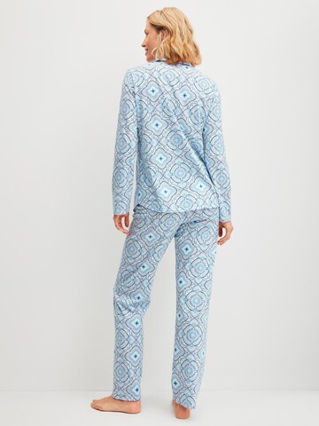 CALIDA Pyjama 'Cotton Special'‌ in Blau