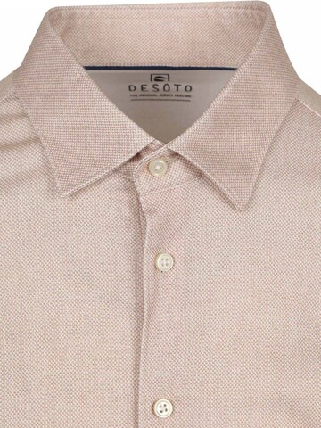 DESOTO Slim fit Button Up Shirt in Beige