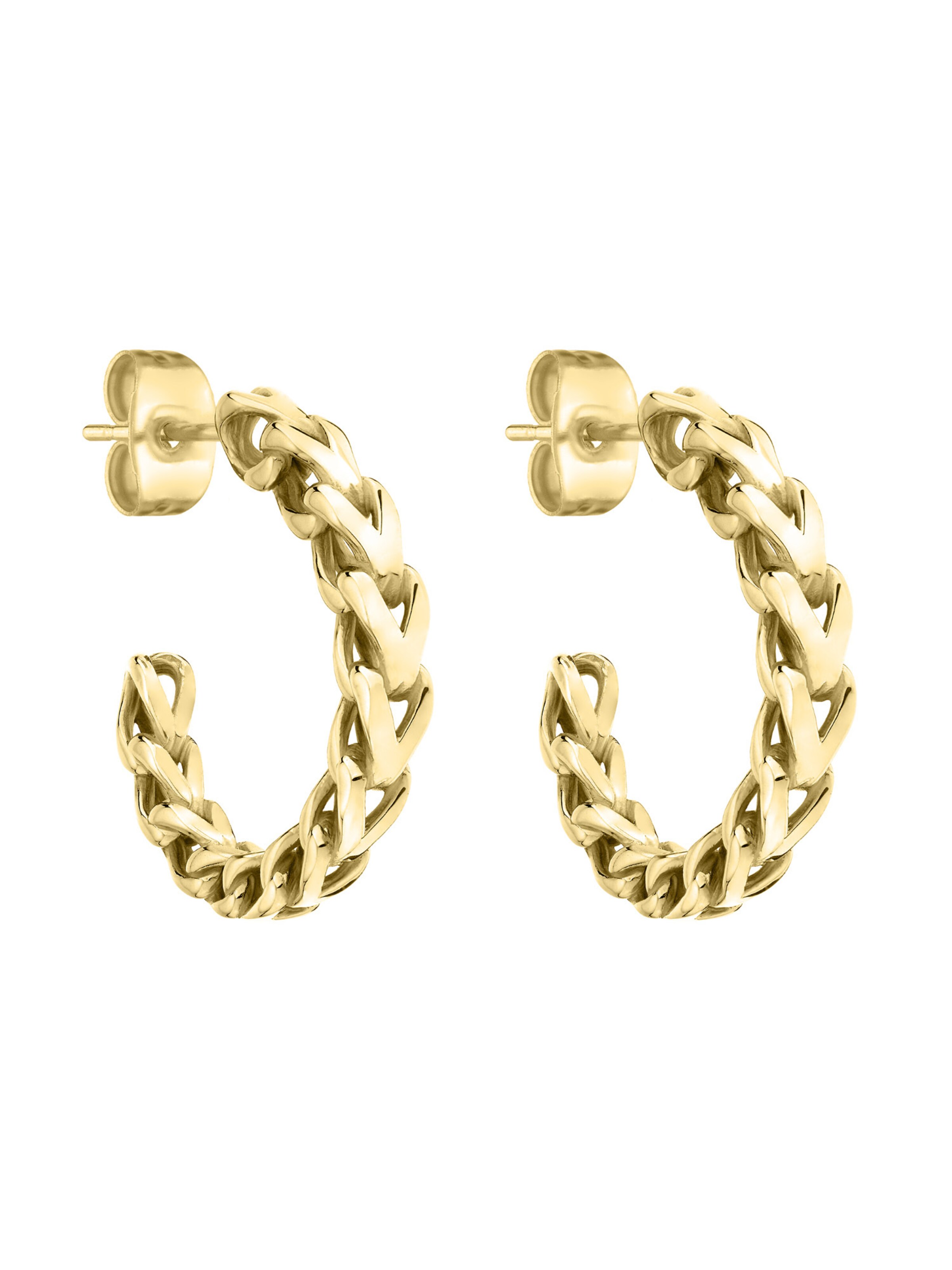 Boucles d'oreilles Liebeskind Berlin en or : devant