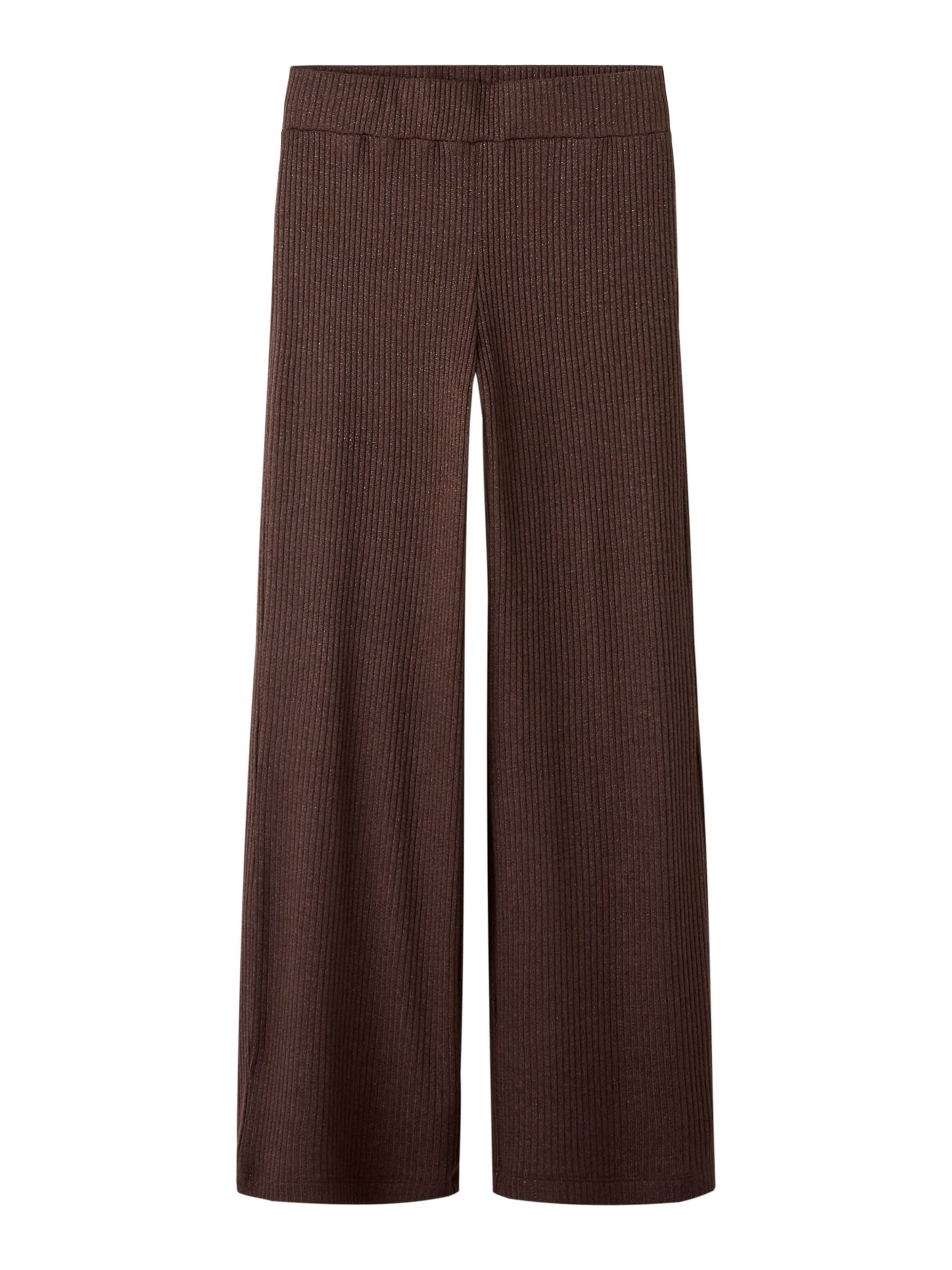 NAME IT - Pierna ancha Pantalón en marrón: frente