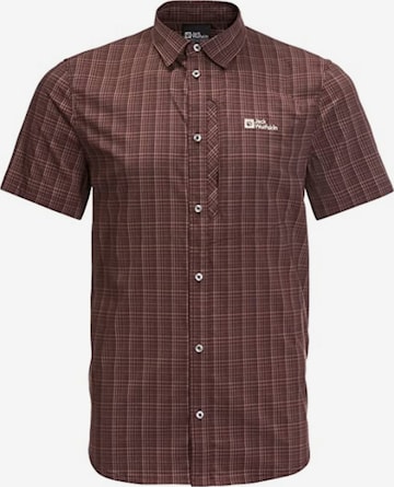 JACK WOLFSKIN Regular fit Button Up Shirt in Brown: front