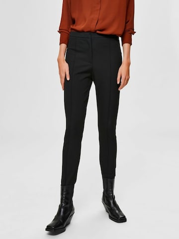 Selected Femme Petite Pants in Black: front
