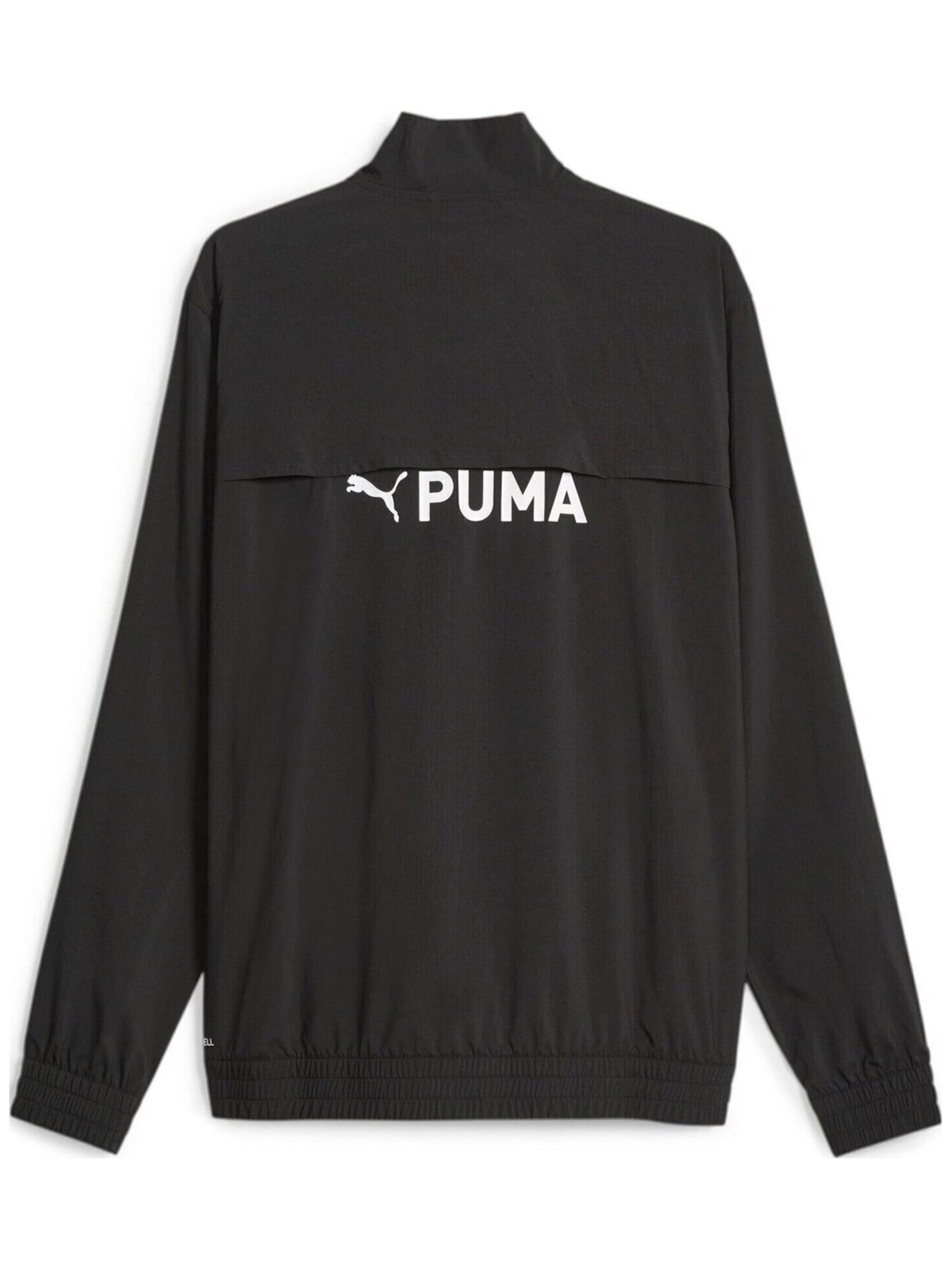 Giacca sportiva 'Puma Zip-up Tracksuit Jacket Fit Woven' di PUMA in nero