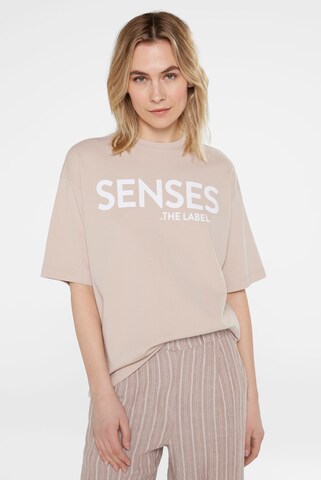 SENSES.THE LABEL T-Shirt in Beige: predná strana