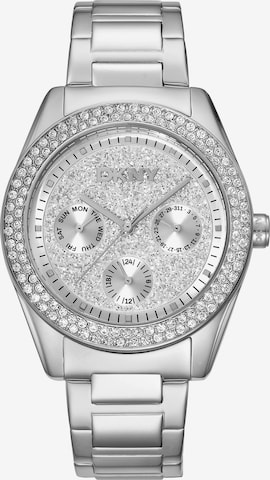 DKNY Analog watch 'Chambers Multi Glitz' in Silver: front