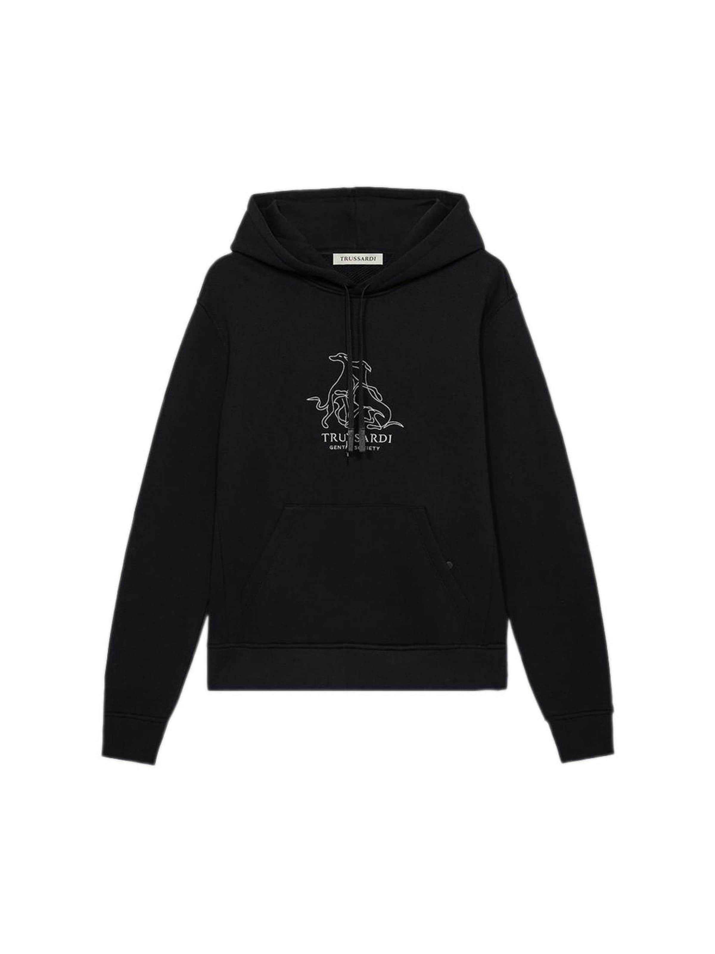 Trussardi Sweatshirt in Black: front