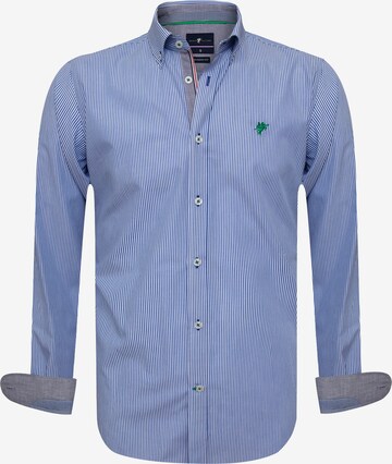 DENIM CULTURE Regular fit Button Up Shirt 'Bernard' in Blue: front