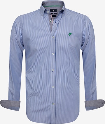 DENIM CULTURE Regular fit Button Up Shirt 'Bernard' in Blue: front