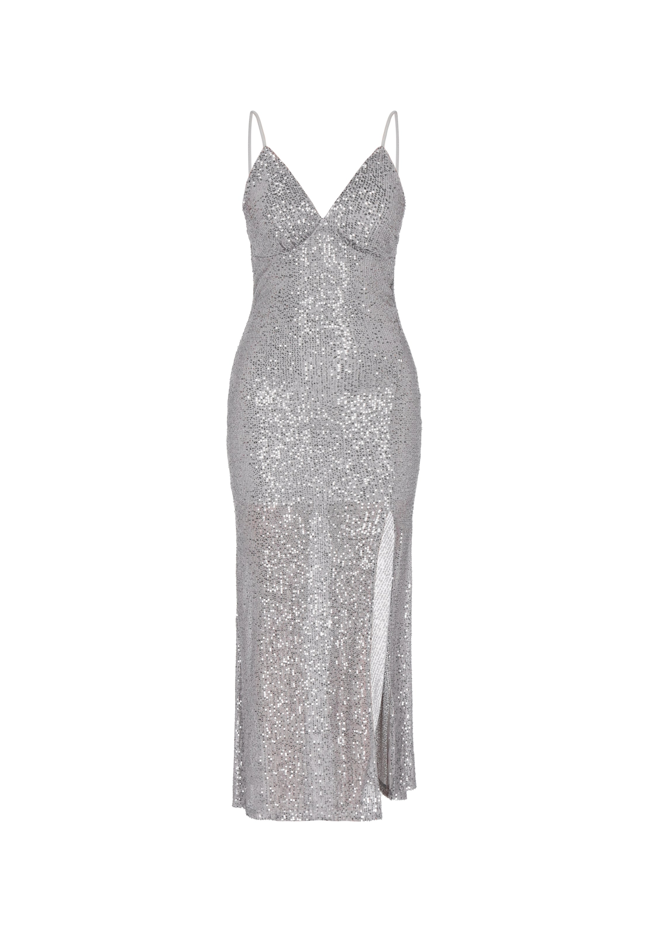 faina Vestido de noche en plata, Vista del producto