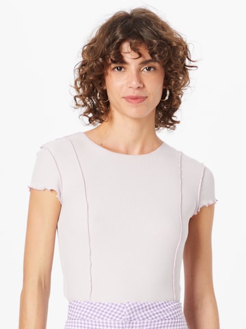 T-shirt WEEKDAY en rose : devant