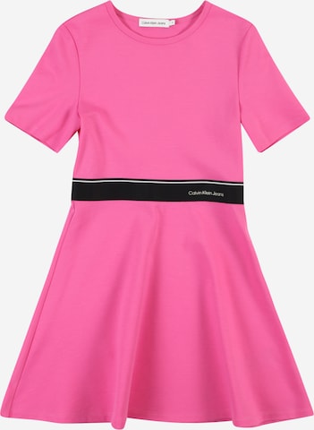 Calvin Klein Jeans - Vestido en rosa: frente