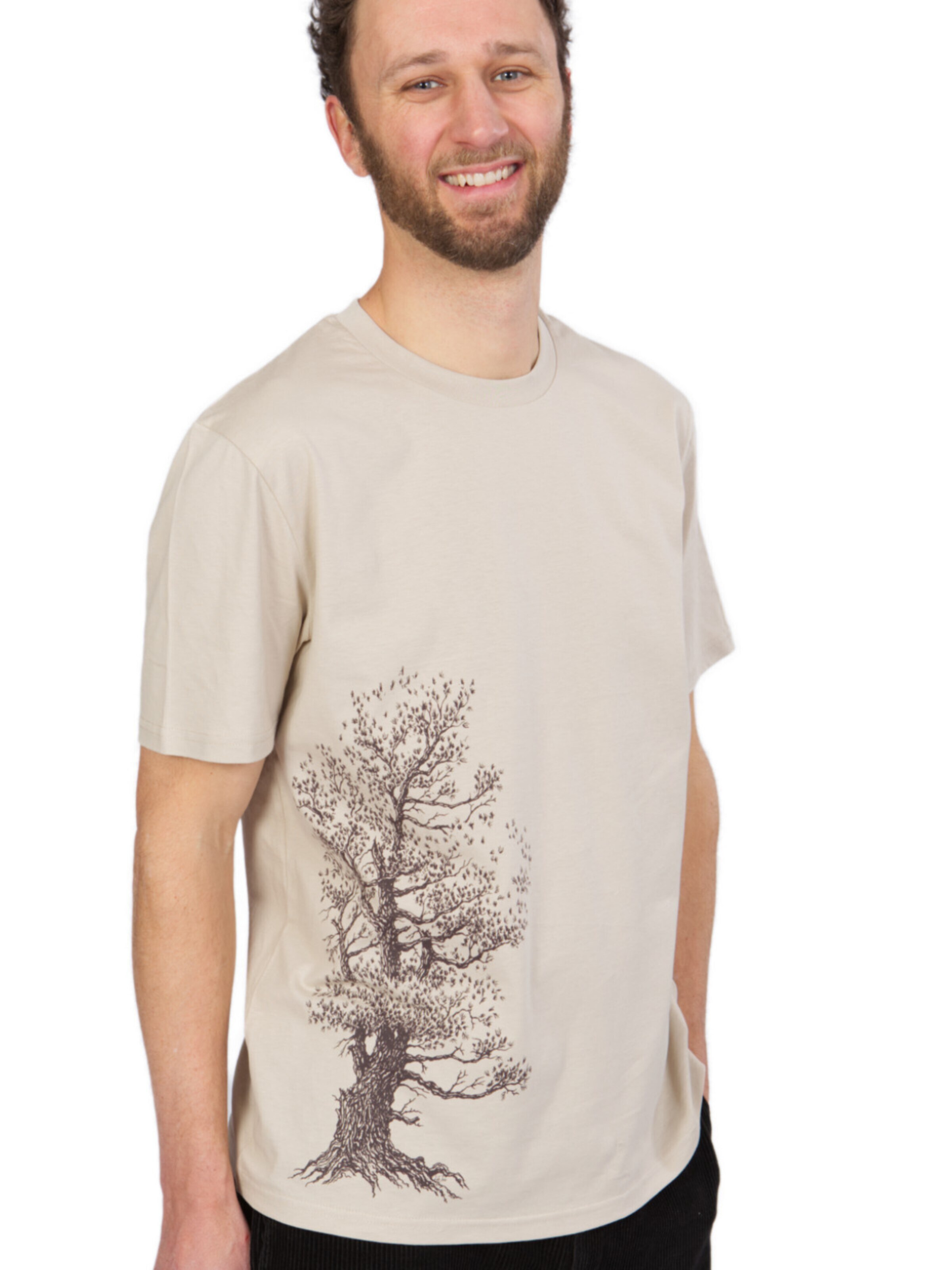 T-Shirt 'Organic Fairwear Pine Tree' Life-Tree en beige
