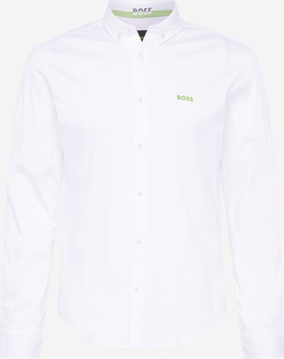 BOSS Green Button Up Shirt 'BIADO' in Apple / White, Item view