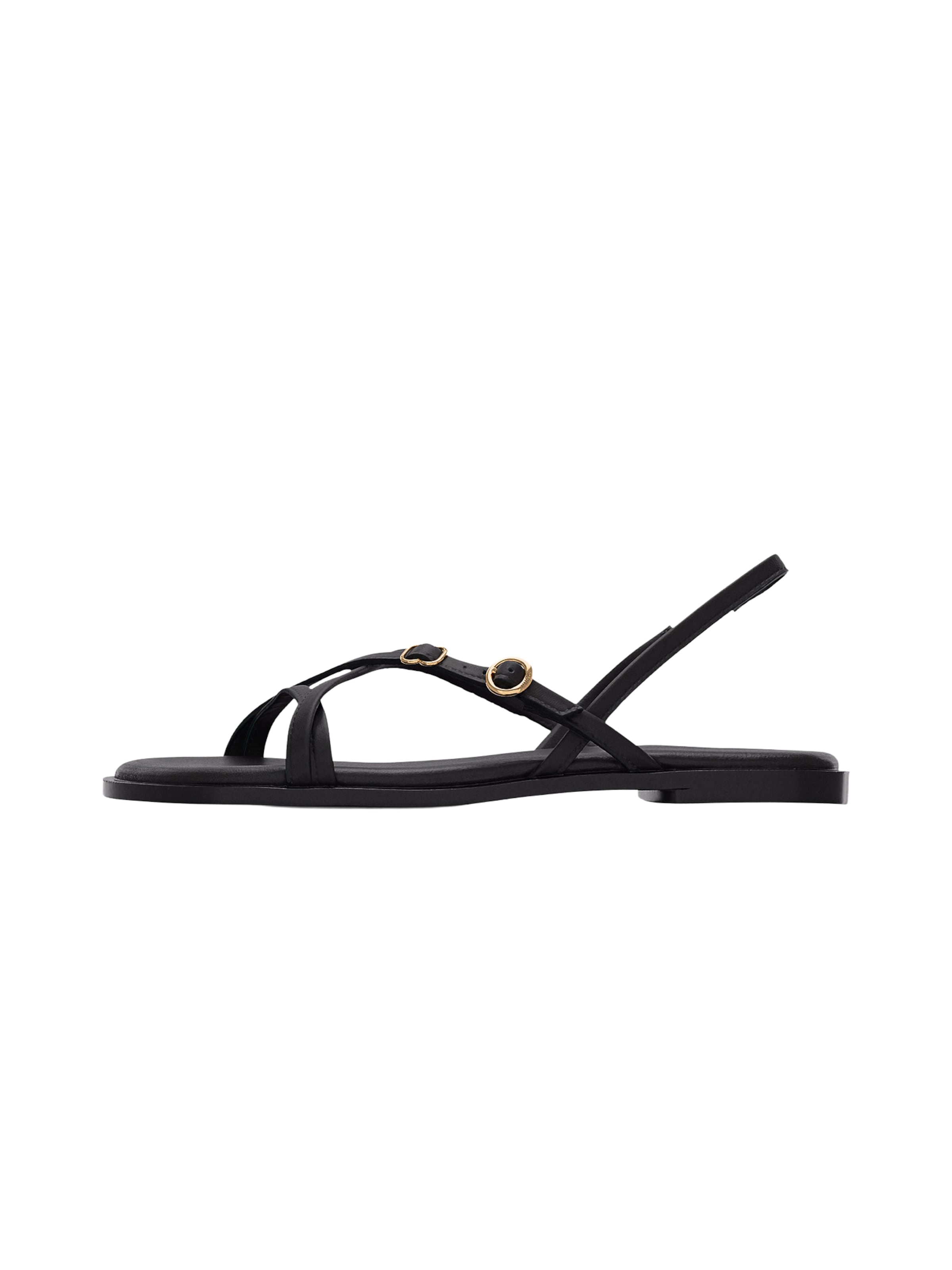 HUGO - Sandalias con hebilla 'Amaryl' en negro: frente