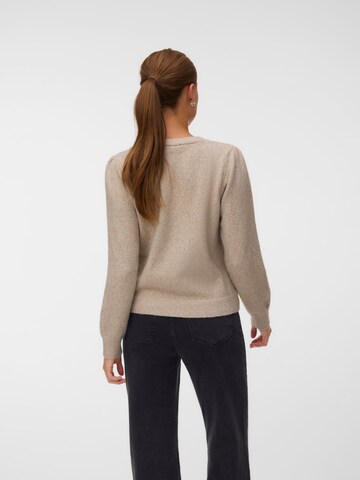 VERO MODA Gebreid vest 'VMDoffy' in Zilver