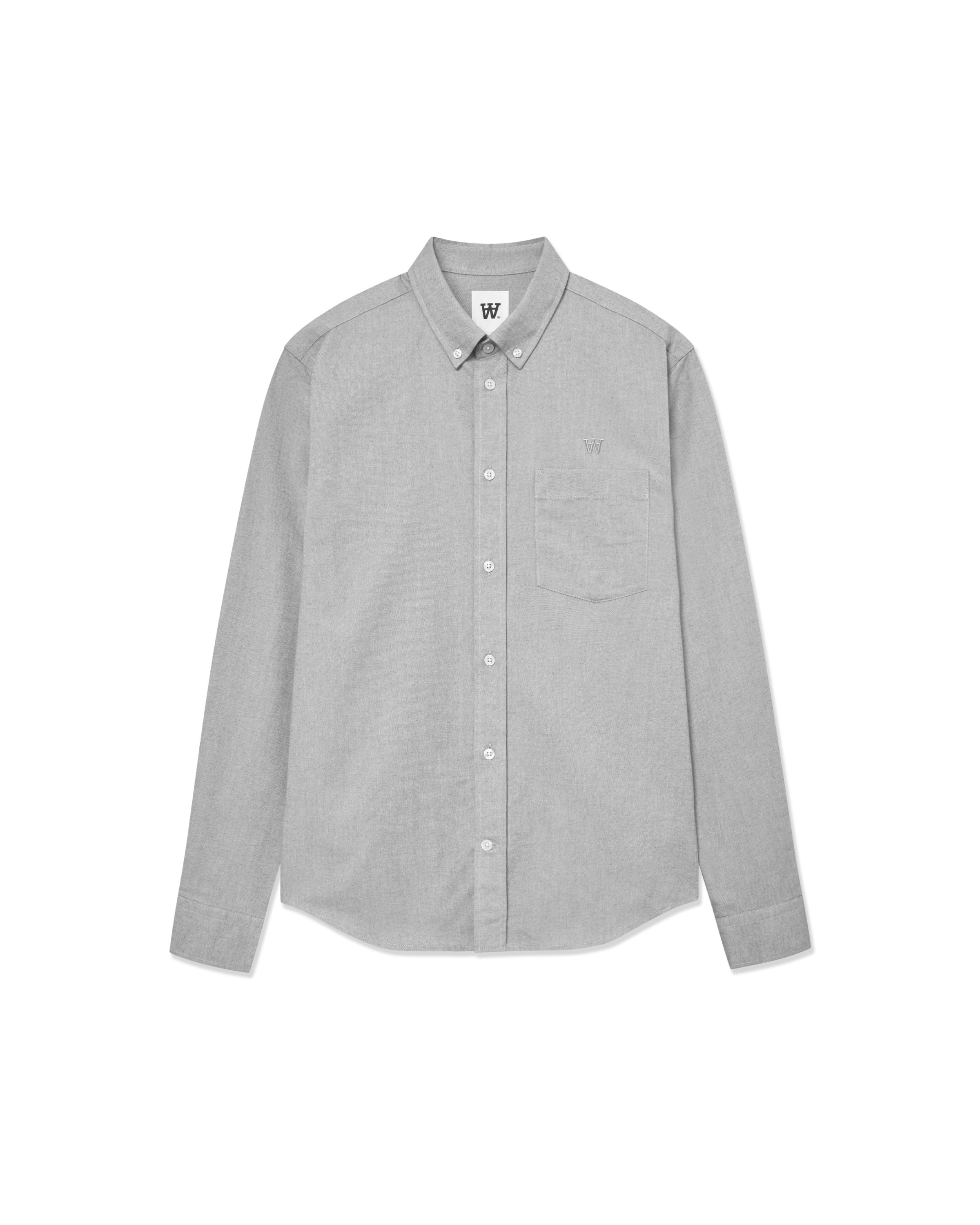 WOOD WOOD Skjorte 'WWAdam' i grå: forside