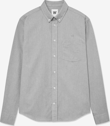 WOOD WOOD Button Up Shirt 'WWAdam' in Grey: front