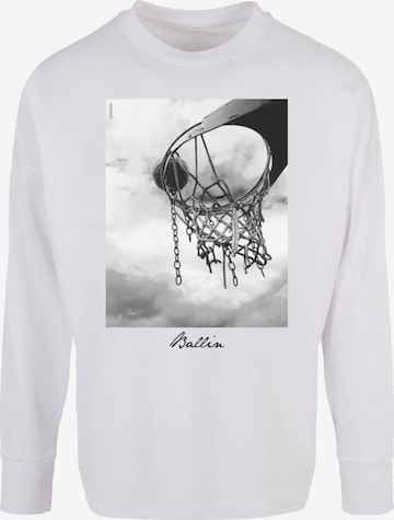 Mister Tee Shirt 'Ballin 2.0' in Wit: voorkant