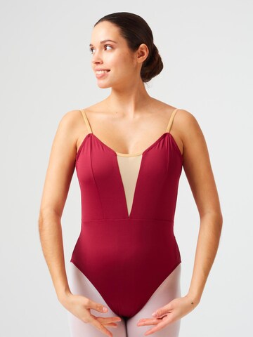 Tanzmuster Athletic Bodysuit 'Giselle' in Red