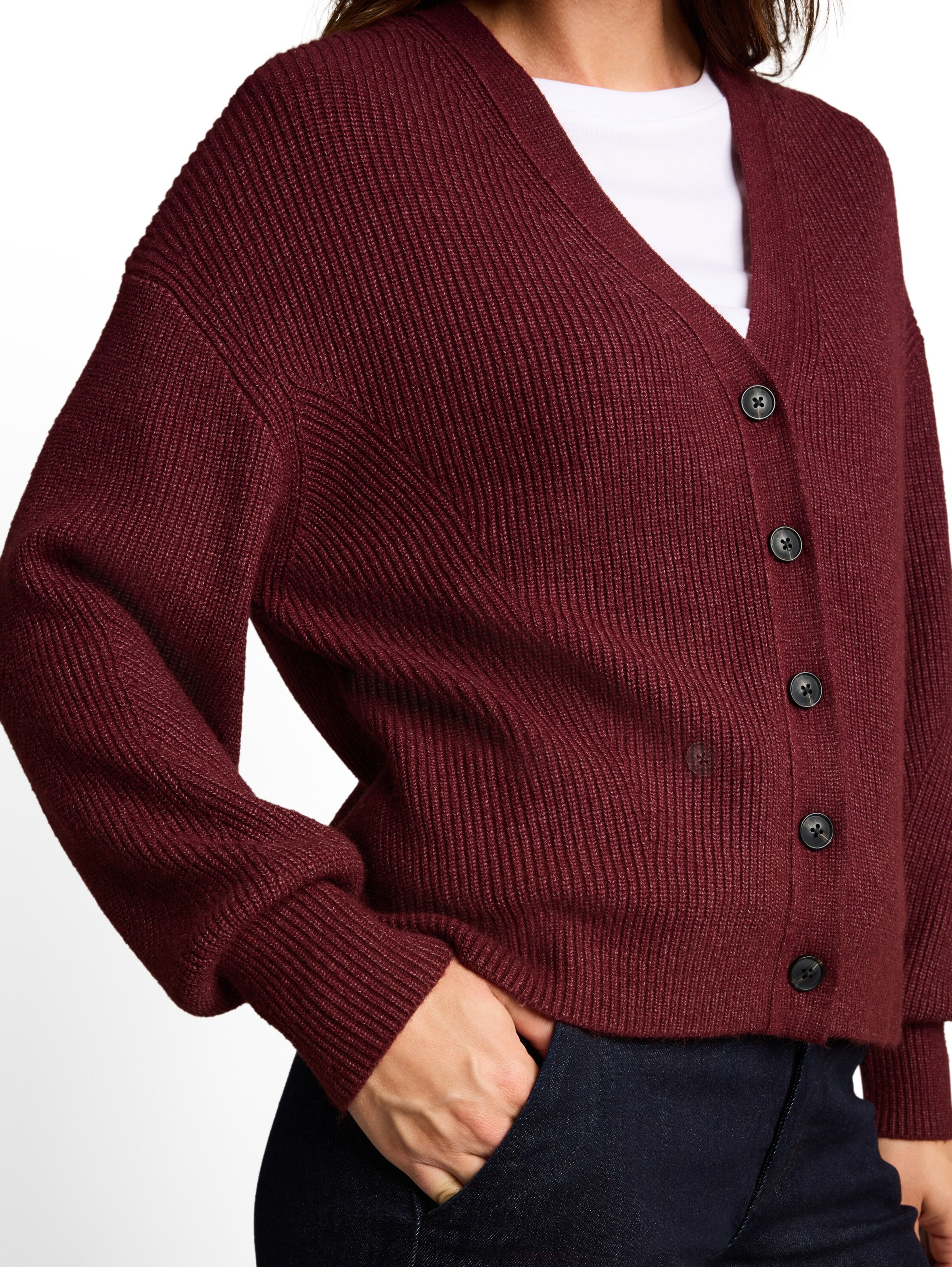 TOM TAILOR Knit Cardigan in Red